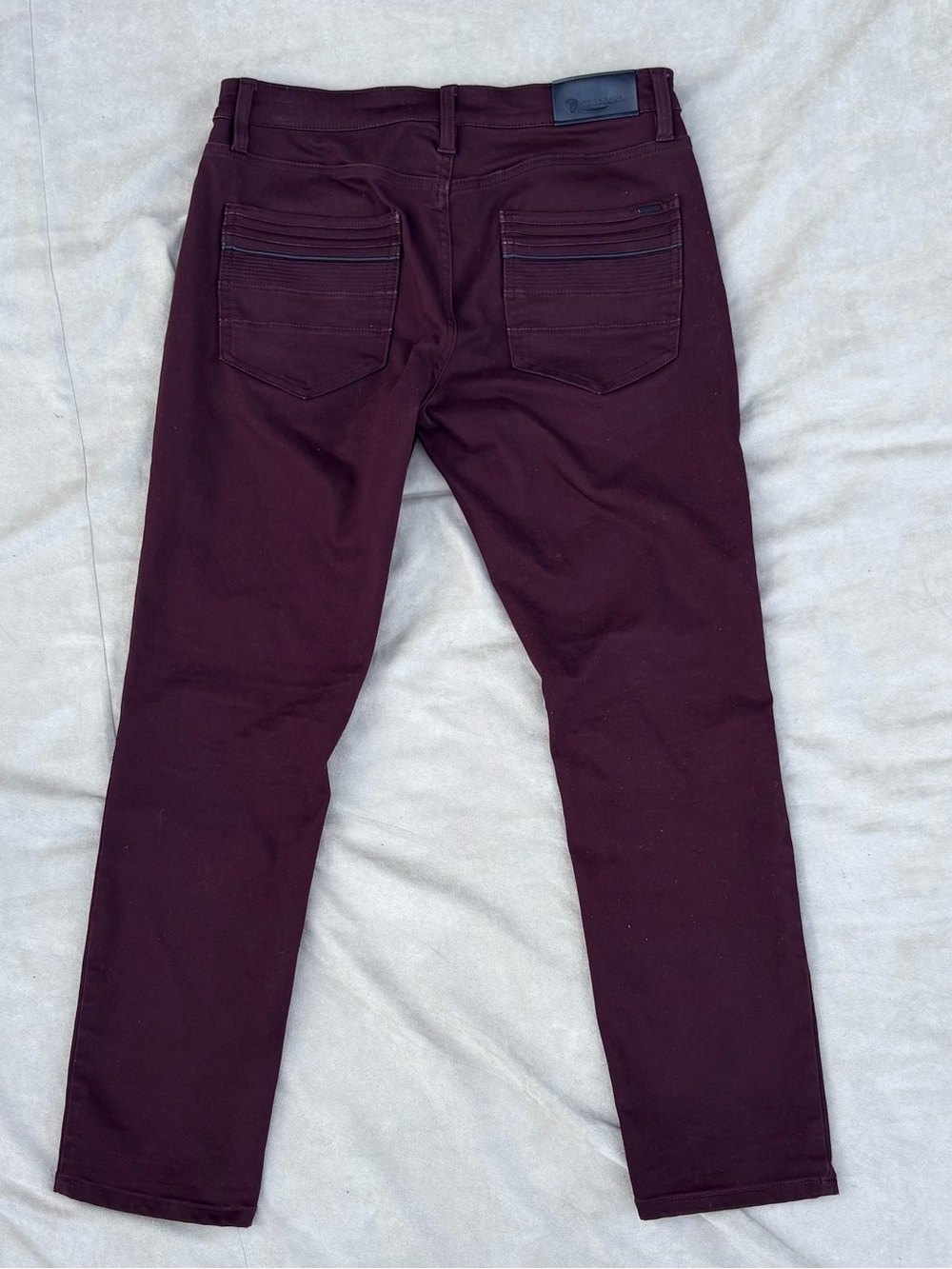 Fried Denim Slim Fit Men's Jeans Deep Burgundy Stretch - 34 x 32